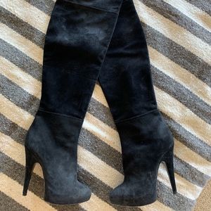 Givenchy Thigh-High, Suede Chocolate Brown Boots